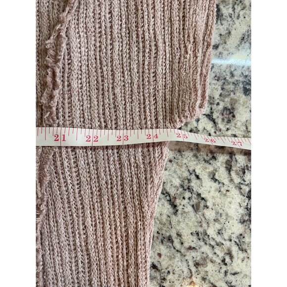 GeeGee Sweater Womens XL Beige Short Sleeve Loose Knit lighweight Minimalist - Picture 6 of 7